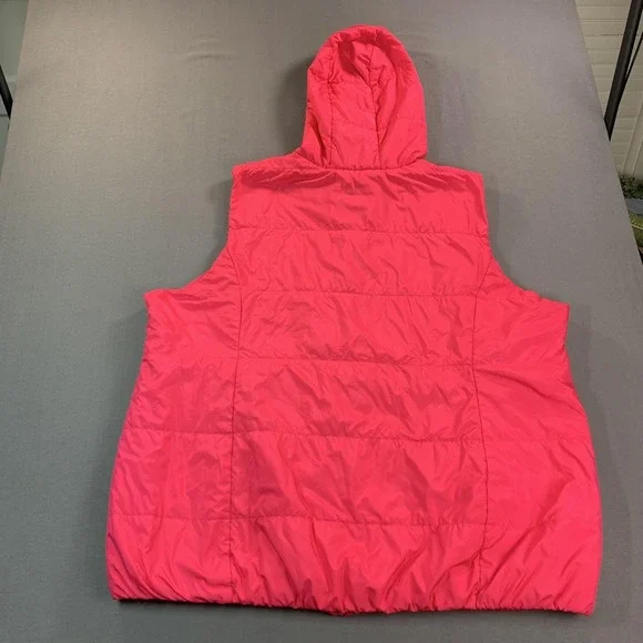 Torrid Vest Womens 4 Pink Hooded Quilted Puffer Full Zip Pockets Warm Insulated - Picture 4 of 14